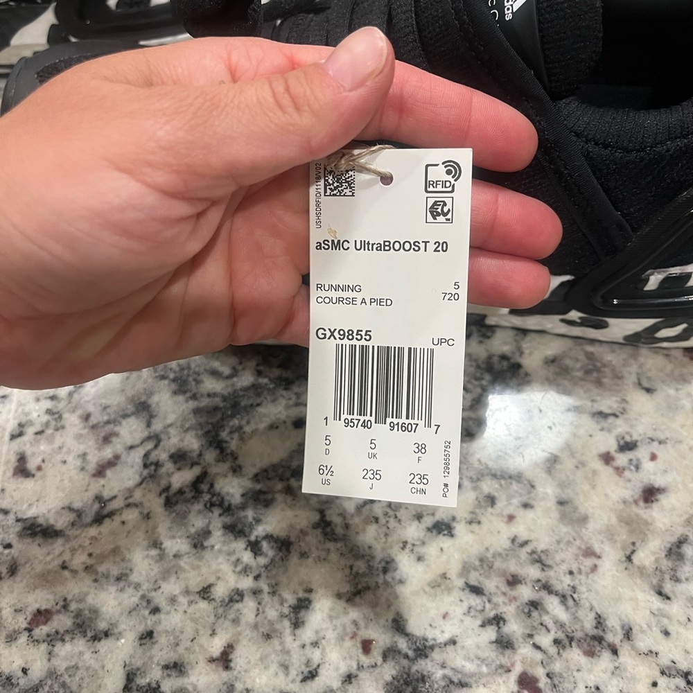 Adidas UltraBOOST 20 Black and White Running Shoes - Stella McCartney edition - Picture 2 of 6
